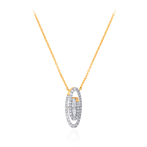 GLEAMORA ENTERPRISE - Colgante de Diamante Amarillo Cultivado en Laboratorio, Diseño de Ojo Turco, Corte Brillante, para Mujer, Uso Diario, 18K, 5g - Product Image 1