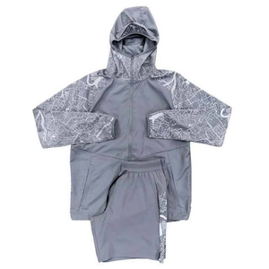 Conjunto Corto de Invierno para Hombre, Talla Grande, Estilo Urbano, Cortavientos Sólido, Corte Regular, 100% Poliéster Transpirable, Nailon, Alta Calidad - Product Image 1