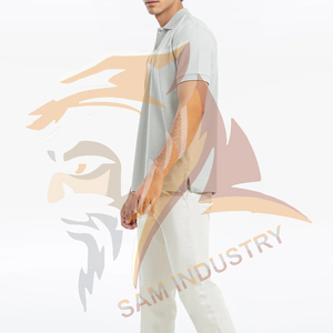 T-shirts formels pour hommes de haute qualité, personnalisés, 100% coton, manches courtes, coupe ajustée, respirants, en maille, style polo - Product Image 4