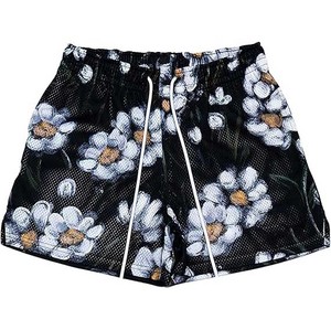 Shorts de sport pour hommes Modern Movements, bleu marine, motif étoiles, taille mi-haute, fermeture à cordon, décontracté, respirant, design rayé - Product Image 4