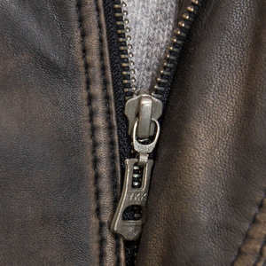 Chaqueta de Cuero Genuino para Hombre, Moda Urbana 2026, Cuello Alto, Impermeable, Cortavientos, Transpirable y Ligera - Product Image 6