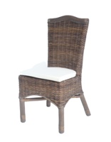 Chaise de salle à manger ROMAN, faite à la main, en rotin moderne, pour hôtel, maison et salle à manger
