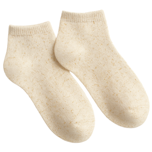 Calcetines tobilleros casuales al por mayor de Spandex/Nylon, antibacterianos, con estampado digital y textura melange, para comodidad diaria. - Product Image 1