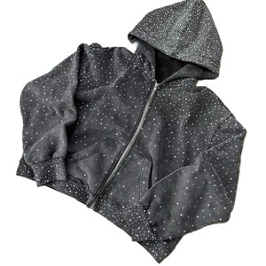 High Quality Cotton Fleece Knitted Regular Fit Acid Wash Men's Stain Less <b>Zip</b> Hoodies Plain Dyed Embroidered Vintage Style - Product Image 4