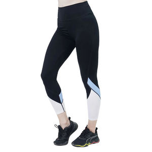 Leggings de yoga taille haute 7/8 en nylon pour femme, avec poches, couleur unie, écologiques, personnalisables OEM/ODM avec logo, haute qualité - Product Image 1