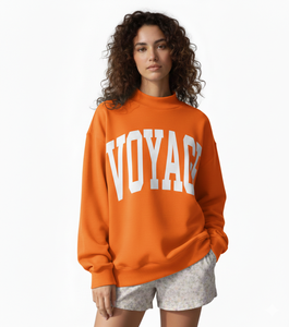 Professional Top Design Women's Winter Casual Solid Fleece Mockneck Breathable <b>Drop</b> Shoulder Long Sleeve Sweatshirt Front Logo - Product Image 1