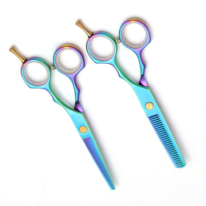 Superior Quality 6-Inch Straight Barber <b>Scissors</b> Set Thinning Stainless Steel Shears with Blunt Blade Tip Hair Cutting - Product Image 6