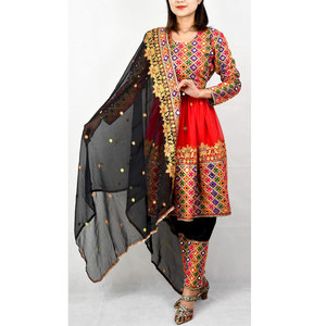 Vestido afgano tradicional para mujer, de manga larga, bordado a mano, vestido maxi elegante para festivales, ropa elegante para mujer - Product Image 1