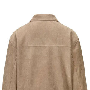 2026 Hot Selling <b>Men's</b> Genuine Leather Bomber <b>Jacket</b> Front Logo Breathable Windproof <b>Canvas</b> New Fashion - Product Image 4