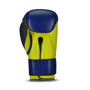 Blue And Lime <b>Green</b> PU Boxing Training Gloves With <b>Lace</b>-up Wrist Closure For Adults - Product Image 3