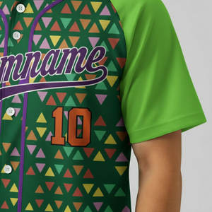 Camiseta de Béisbol/Softbol Unisex Personalizable OEM, Transpirable, de Manga Corta, con Malla y Sarga, Reversible, con Rayas Sólidas, al por Mayor - Product Image 3