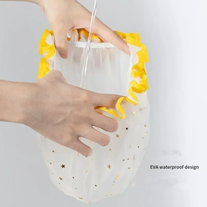 Gorro de Ducha Impermeable de Doble Capa con Diseño de Cielo Estrellado, Gorro de Baño Reutilizable, Gorro Sanitario a Prueba de Aceite para Cocina - Product Image 4