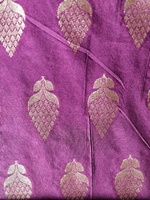 Tissu en soie 100% bleu, jacquard, tissé, motif floral, pour femmes