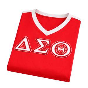 Camiseta Delta Sigma Theta de Chenille para Mujer, Ajuste Cómodo, Tela Premium, Ropa Casual de la Hermandad Griega - Product Image 6