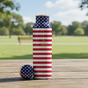 Botella de Agua de Cobre Metálica de 750 ml al por Mayor, Tapa Ecológica, Ligera, Duradera, Moderna, Libre de BPA, Solución de Hidratación a Prueba de Fugas - Product Image 1