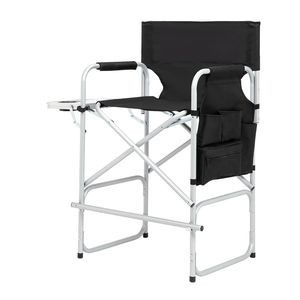 Sedia da Ufficio Direzionale, Capacità 120kg, Telaio in Ferro Argento e Bianco, Superficie in Tessuto Nero, Verniciatura Plastica, 103*60*499cm, Facile da Trasportare - Product Image 1