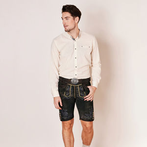 Wholesale Lederhosen Bavarian <b>Shirt</b> for Men Flannel Fabric 100% Cotton Quick Dry Breathable - Product Image 5