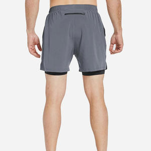 Shorts de sport 2 en 1 pour hommes, shorts d'été pour entraînement en salle de sport, fitness, avec poches, shorts de course et d'équitation - Product Image 3