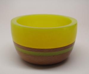 Bol en bois en résine époxy sans BPA, unique, avec structure en bois artisanale et motif de résine fluide, compatible lave-vaisselle, pour une décoration de luxe - Product Image 3