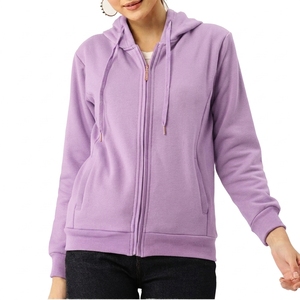 Sudadera con capucha de invierno para mujer, estilo urbano, con forro térmico, ecológica, cortavientos, 450-500 GSM, con cremallera frontal completa, de peso pesado - Product Image 5