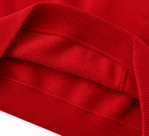Sudadera Roja de Cuello Redondo con Estampado Frontal de Corazón Bordado, Unisex, Informal, de Punto, para Otoño - Product Image 4