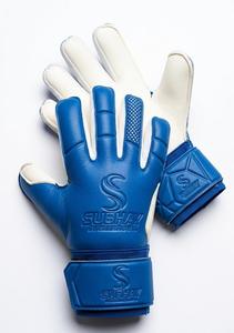 Guantes de Portero de Fútbol Subhay, Dedos Completos, Azul y Blanco, Cuero, Antideslizantes, Transpirables, Correa de Muñeca Ajustable, Unisex - Product Image 2