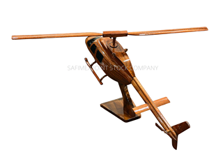 Modelo de Helicóptero de Madera BELL-206, Escala 1:27, 17 Pulgadas de Largo, Modelo de Madera Duradero para Decorar y como Recuerdo de Vietnam - Product Image 4