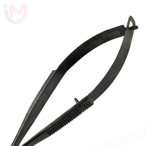 Ciseaux à ressort noirs en acier inoxydable, outil professionnel de coupe de cheveux pour salon de coiffure - Product Image 3