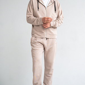 Ensemble de survêtement unisexe grande taille personnalisable pour sports d'hiver, respirant, imprimé, avec col à capuche, motif uni, décontracté, 100% coton - Product Image 1