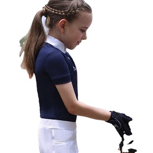 Vêtements d'entraînement d'équitation coupe ajustée fermeture éclair complète séchage rapide femmes chemise à manches longues chemises équestres hauts d'équitation - Product Image 3