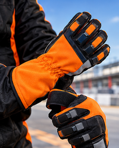 Guantes de Carreras Ligeros e Impermeables para Hombre, con Protección de Nudillos, Antideslizantes, de PU, para Motocicleta y Motocross, con Pantalla Táctil y Cierre de Gancho y Bucle - Product Image 1