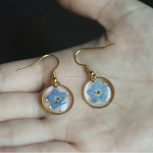 Pendientes de Resina Artificial de Lujo, Diseño Modelo Amor, Estilo Europeo, Regalo de Boda para Damas, Joyería Artística Esculpida, Color Azul - Product Image 5