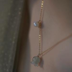 Collar de Perlas de Orquídea Hotan Yuling, Diseño de Alta Gama, Cadena de Collar de Número Pequeño, Regalo de Cumpleaños para Novia - Product Image 4