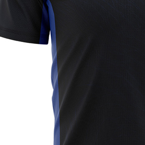 Camiseta de Fútbol Unisex con Bloques de Color Negro y Azul, Estampada, Manga Corta, Cuello Redondo, Absorbe la Humedad, 100% Poliéster, Corte Regular - Product Image 6