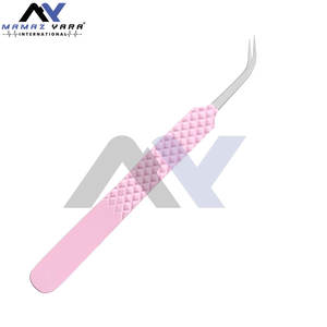 Pince à épiler pour extensions de cils, volume précis, poignée diamant de luxe, pointe en fibre, lot de 4, haute qualité, pince à épiler pour sourcils, beauté - Product Image 2