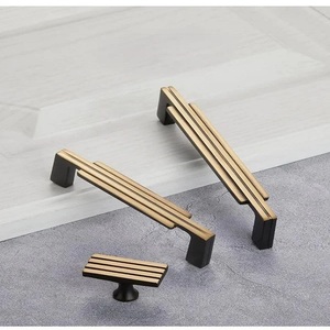 <b>Antique</b> <b>Brass</b> Cabinet Handle Bar <b>Knob</b> Minimalist Design Durable Kitchen Furniture Hardware <b>Brass</b> Finished Universal Fit Handle - Product Image 1