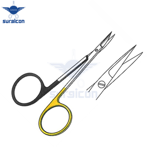 Micro Iris Scissors 9 cm / 3-1/2 Inch Sharp Sharp Straight One Blade Serrated TC Gold Surgical Scissors Premium Stainless Steel - Product Image 6