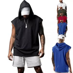 <b>Sleeveless</b> oversize <b>hoodies</b> pullover sports sweatshirts plus size men's <b>hoodies</b> - Product Image 1