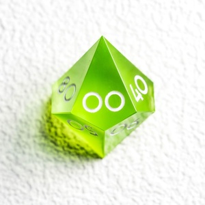 ชุดลูกเต๋าเรซิ่นสีน้ำเงินขอบคม D20  ปลอดสารพิษ วาดลายด้วยมือ สำหรับเกม RPG บนโต๊ะ ขายส่ง - Product Image 1