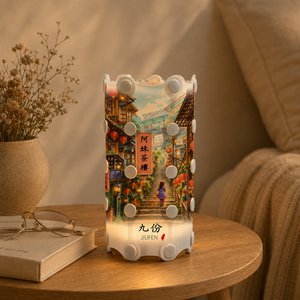 Lampe de table personnalisée JIUFEN en PP avec abat-jour détachable à clipser, base lumineuse et cordon d'alimentation pour cadeaux souvenirs - Product Image 1