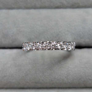 IGI/GIA Lab Grown Vintage 14k or blanc mariage/bague de fiançailles diamant rond unisexe parfait anniversaire et cadeau de fête - Product Image 4