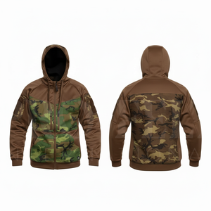 Winter Apparel Customized Camouflage Hooded Jacket Men Lightweight Outdoor Windbreaker <b>Zip</b> <b>Up</b> Hoodie Casual Sports Jackets - Product Image 4