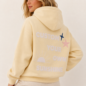 Sweat-shirt à capuche surdimensionné pour femme, personnalisé, avec broderie en tissu 3D et logo personnalisable, style décontracté - Product Image 2
