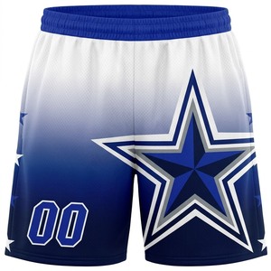 OEM <b>Men's</b> Navy Blue Basketball <b>Shorts</b> <b>Yellow</b> Elastic Waist Sublimation Geometric Pattern Breathable Mesh Athletic Gym Training - Product Image 2
