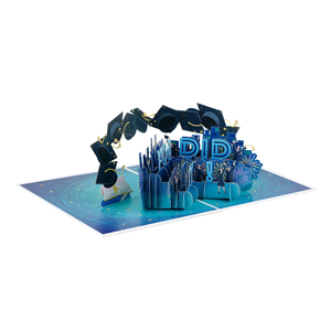 Carte de vœux 3D pop-up « You Did It » en gros, faite à la main, pour félicitations, artisanat en papier, carte cadeau de célébration - Product Image 1