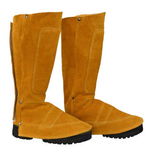 Calzado de Seguridad Industrial de Alta Calidad, Botas de Soldadura de Cuero Vacuno con Cubiertas de Zapatos Resistentes a Altas Temperaturas - Product Image 1