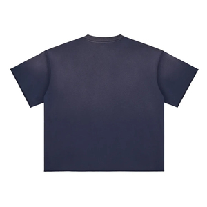 350gsm Solid Knitted Printed Anti-Wrinkle Distressed Breathable Silk Screen Printed Vintage Heavyweight Oversized Men's <b>T</b>-Shirts - Product Image 2