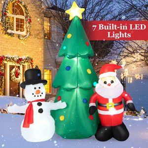 Gigantesco Babbo Natale Gonfiabile, Decorazione Natalizia da Esterno, 1,8 Metri, per Giardino - Product Image 4
