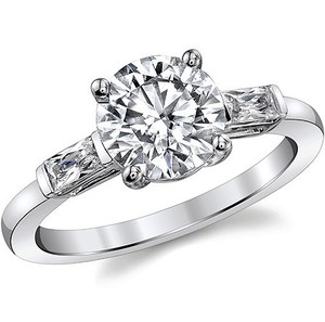 Anillo de Moissanita de Corte Redondo, Plata de Ley 925, Chapado en Oro Blanco, Anillo de Compromiso, Boda, Solitario, Promesa, Joyería Elegante - Product Image 3