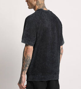 Camiseta de Hombre Oversize 100% Algodón con Logotipo Personalizado OEM, Lavado Ácido, Antiarrugas, Secado Rápido, Estilo Hip Hop Urbano - Product Image 3